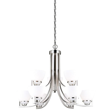 Metropolis 9 Light Small Chandelier by Vaxcel - H0175