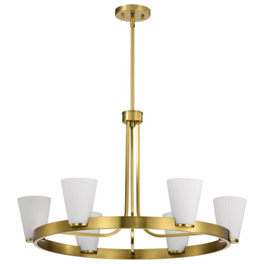 Royale 6 Light Chandelier 18.25 Inch Tall and 30 Inch Wide by Nuvo - 60/8726