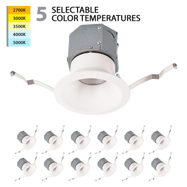 Pop in 12W 1 LED Round Recessed Kit (Pack of 12) by WAC Limited - R4DRDR-F9CS-WT-12