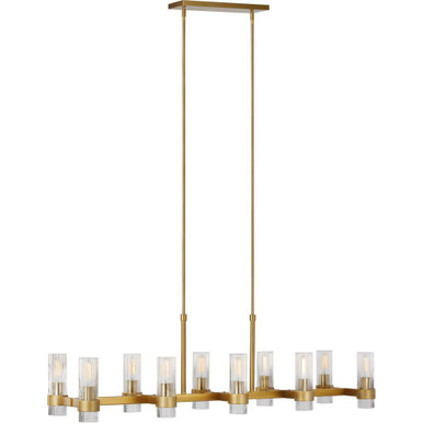 Geneva 10 Light Small Linear Chandelier by Visual Comfort Studio - CC13810