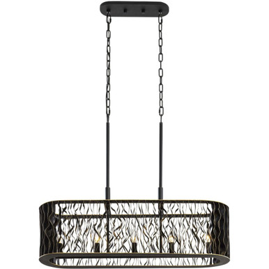 Estela 5 Light Oversized Linear Pendant by Varaluz - 380N05MBFG