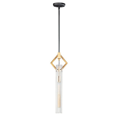 Flambeau 1 Light Mini Pendant by Maxim - 16111CLBKAB