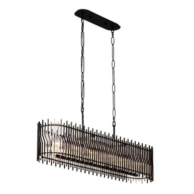 Park Row 6 Light Oversized Linear Pendant by Varaluz - 393N06MBFG