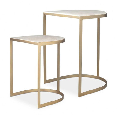 Lindon Nesting Table (Set of 2) 24.25 Inch and 17.25 Inch Wide by Uttermost - 50246