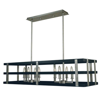 Montreaux 8 Light Oversized Island Chandelier by Framburg - L1038 BN/MBLACK