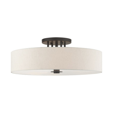 Meridian Six Light 30 Inch Wide Semi Flush Mount by Livex - 45848