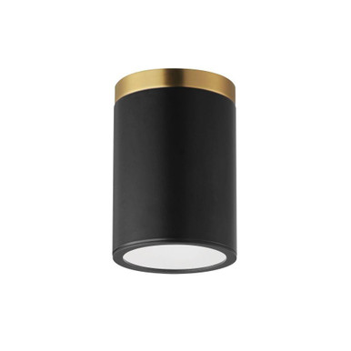 Dapper 1 Light Semi Flush Mount 6.75 Inch Tall and 4.75 Inch Wide by Maxim - 59700WTBKAB