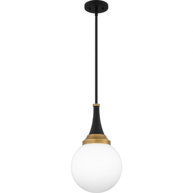 Arlo 1 Light Small Pendant by Quoizel - QP6758MBK