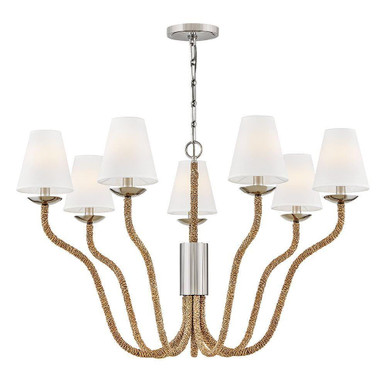 Harwich 5W 7 LED Chandelier 23.75 Inch Tall and 40 Inch Wide by Hinkley - 48445PN-NAT