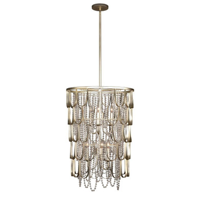 Dulce 6 Light Medium Foyer Chandelier by Kalco - 508850CSL