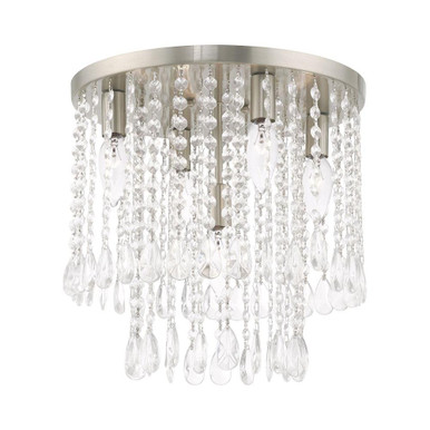 Elizabeth 5 Light 13.75 Inch Wide Steel Flush Mount by Livex - 51068-91