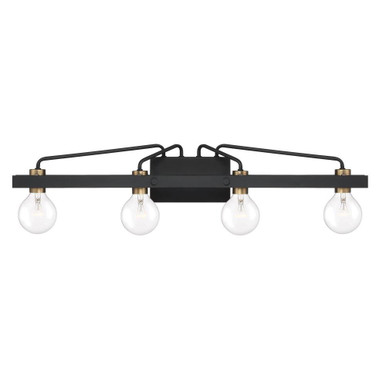 Ravella Four Light Vanity Light by Designers Fountain - 94204-bk