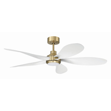 Rosalie 5 Blade Ceiling Fan with Light Kit 52 Inch Wide by Craftmade - RSL52SBW5