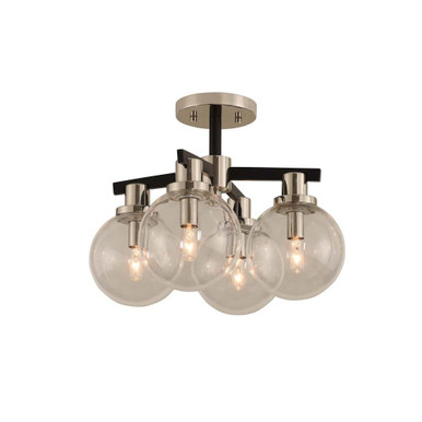 Cameo 4 Light 16 Inch Wide Semi Flush Mount by Kalco 315440BPN - 315440