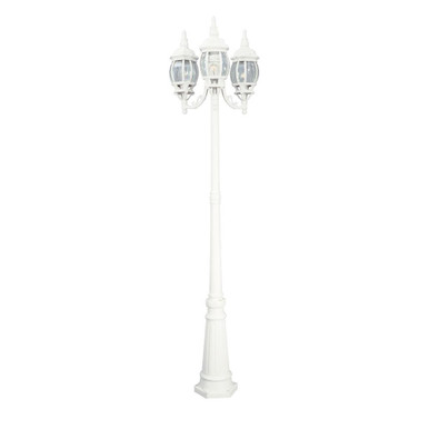 Riviera Three Light Outdoor Post Lantern by Designers Fountain - 1923-wh