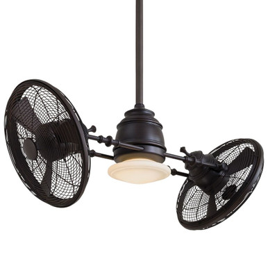Vintage Gryo 6 Blade Ceiling Fan with Light Kit 42 Inch Wide by Minka Aire - F802L
