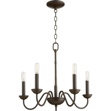 5 Light Small Chandelier by Quorum - 6040-5