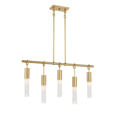 Chelsea 5 Light Modern Linear Chandelier by Savoy House - 1-1365-5-322