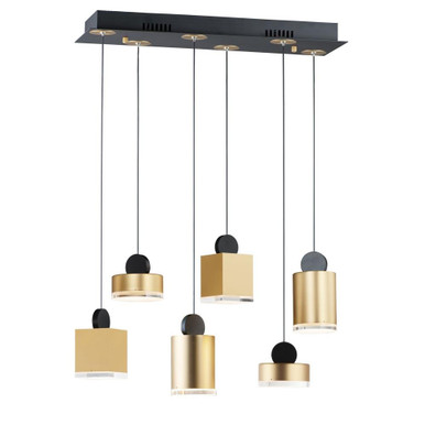 Nob 39W 1 LED Light Large Pendant by ET2 - E20866-75BKGLD