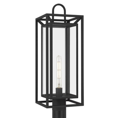Jayce 1 Light Outdoor Post Lantern 24.5 Inch Tall X 9 Inch Wide by Quoizel - JAY9009MBK