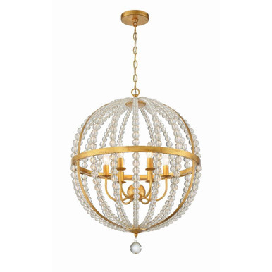 Roxy 6 Light Medium Chandelier by Crystorama - rox-a9006-ga