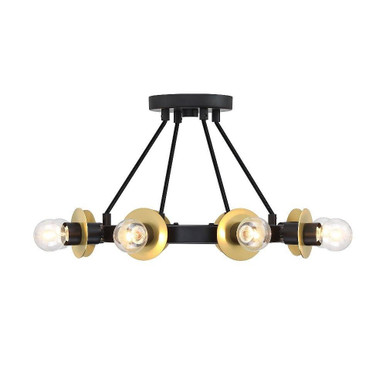 Harmoni 8 Light Convertible Semi Flush Mount 16 Inch by Designers Fountain - D313C-SF-MB