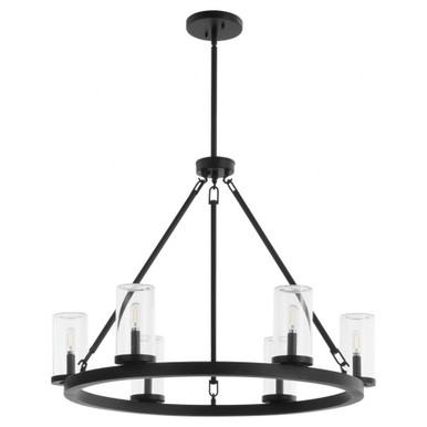 Gentry 6 Light Chandelier 24 Inch Tall and 32 Inch Wide by Quorum - 70-6-59
