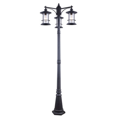 Treehouse 3 Light Outdoor Post Mount 82 x 28.5 Inches by Canarm - IOL156BK