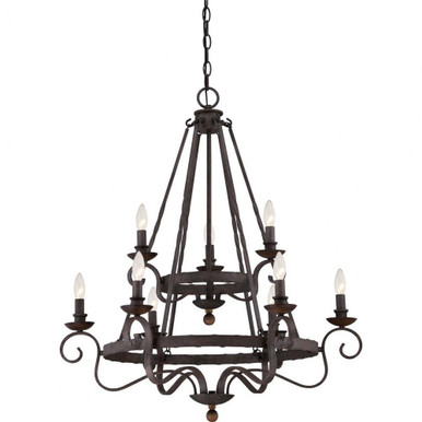 Noble 9 Light Large Chandelier by Quoizel - NBE5009RK
