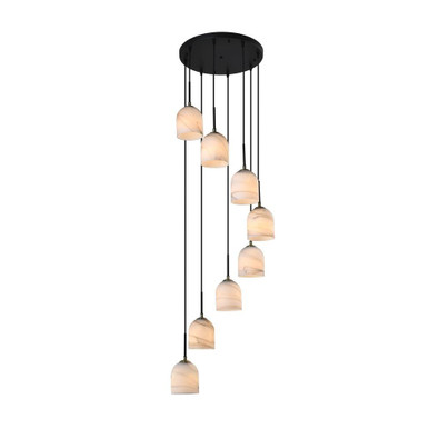 Crema 8 Light Chandelier 9.84 Inch Tall and 18.5 Inch Wide by Artcraft - SC13379BB