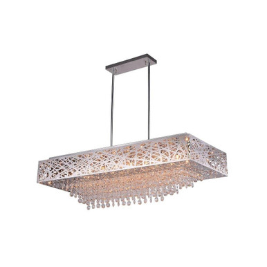 Eternity 14 Light Oversized Linear Chandelier by CWI - 1032P39-14-601-RC