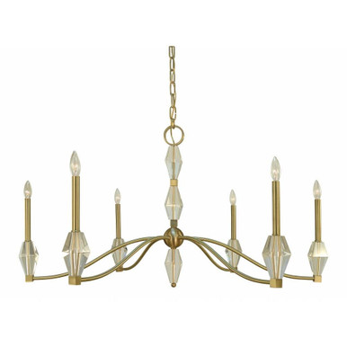 Vivian 6 Light Oversized Chandelier by Framburg - F-5660 BR