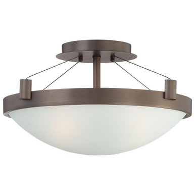 Suspended 3 Light 17.25 Inch Wide Semi Flush Mount by George Kovacs - P591