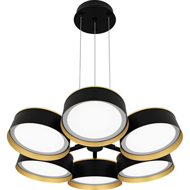 Byrnes 56W LED Chandelier 4.5 Inch Tall and 26 Inch Wide by Quoizel - BYS5026MBK