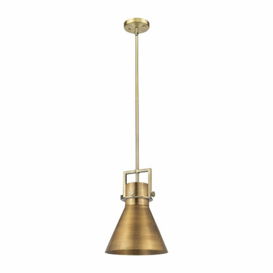 Newton Cone 1 Light Metal Small Stem Pendant 14.75 Inch Tall by Innovations - 411-1SM-M411-10