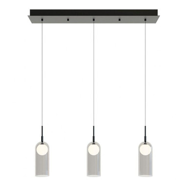 Kiran 3 Light Mini Linear Pendant by AFX - KRNP04L30D1BKLNR3