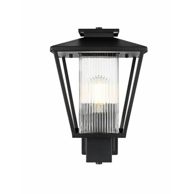 Gaul 1 Light Outdoor Wall Sconce 15 Inch Tall and 10 Inch Wide by Elegant - OD306W15BK