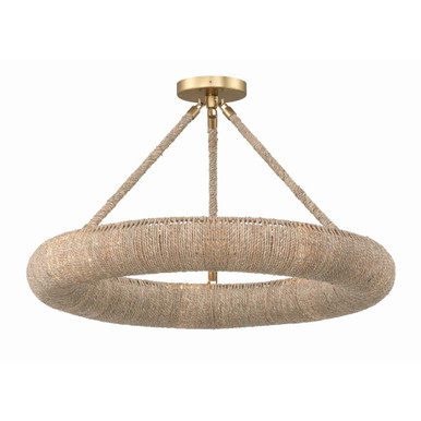 Oakley 21W 6 LED 24 Inch Wide Semi Flush Mount by Crystorama - OAK-7536_CEILING
