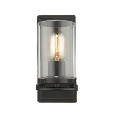 Monroe 1 Light Wall Sconce by Golden - 7041-1W BLK-CLR