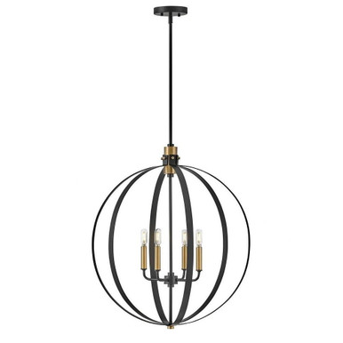 Cirque 4 Light Medium Chandelier by Lark - 83034BK