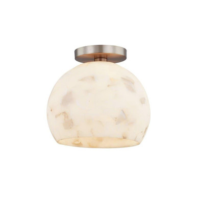 Alabaster Rocks 1 Light 10 Inch Wide Semi Flush Mount by Justice Design - ALR-6353
