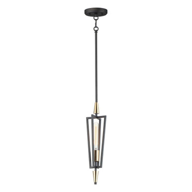Wings 1 Light Mini Pendant by Maxim - 11653BKSBR