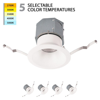 Pop in 12W 1 LED Round Recessed Kit (Pack of 4) by WAC Limited - R4DRDR-F9CS-WT-4