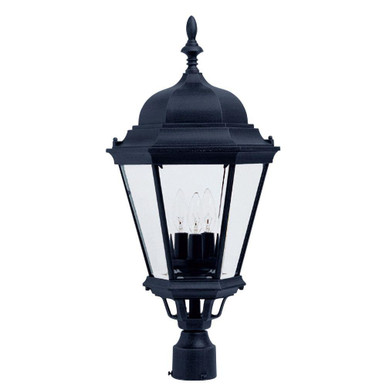 Westlake Three Light Outdoor Pole/Post Mount 13 x 28 inches by Maxim  - 1007BK