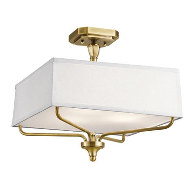 Arlo 3 Light 15 Inch Wide Semi Flush Mount by Kichler 43309NBR - 43309NBR