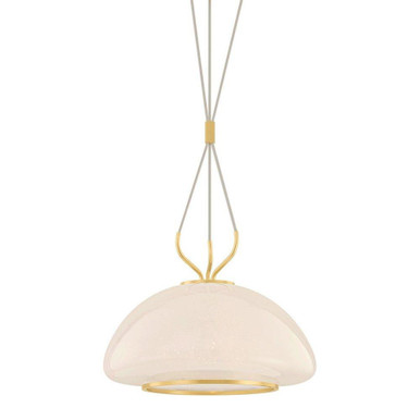 Baudette 1 Light Pendant 13.5 Inch Tall and 18 Inch Wide by Hudson Valley - 5717-AGB