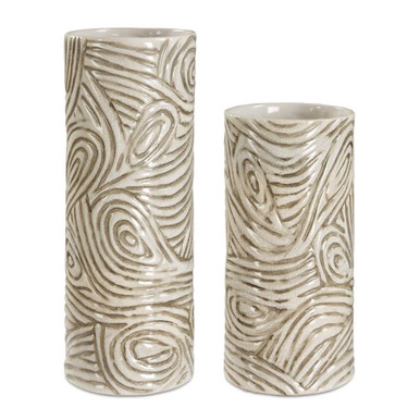 Timber Vase (Set of 2) 15.75 Inch Tall and 6 Inch Wide by uttermost - 18272