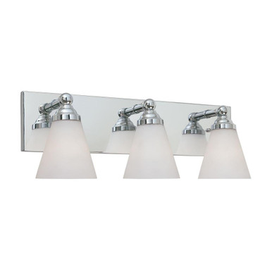 Hudson 3 Light Vanity Light 21.75 Inch Tall by Designers Fountain - 6493-ch