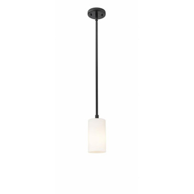 Crown Point 1 Light Mini Pendant by Innovations - 434-1S-BK-G434-7WH