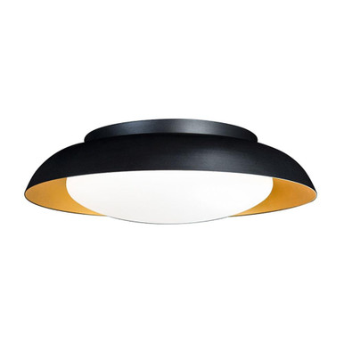 Taurus 1 Light 17.88 Inch Wide Flush Mount by dweLED - fm-49118-bk/go